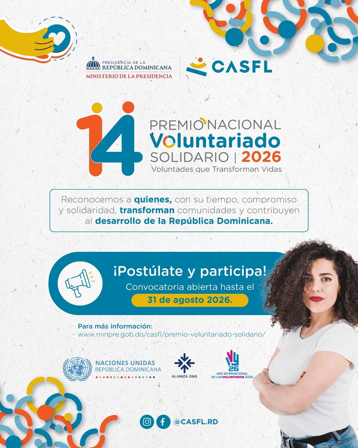 CONVOCATORIAS ABIERTAS                                        Premio Nacional Voluntariado Solidario 2026