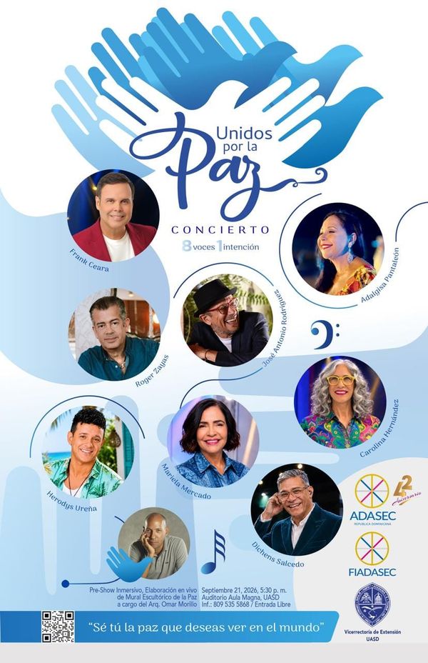 Ocho voces dominicanas cantan por la paz en la UASD este 21 de septiembre