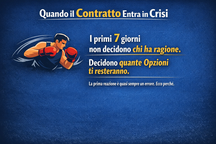 I primi 7 giorni decidono l’80% di una controversia