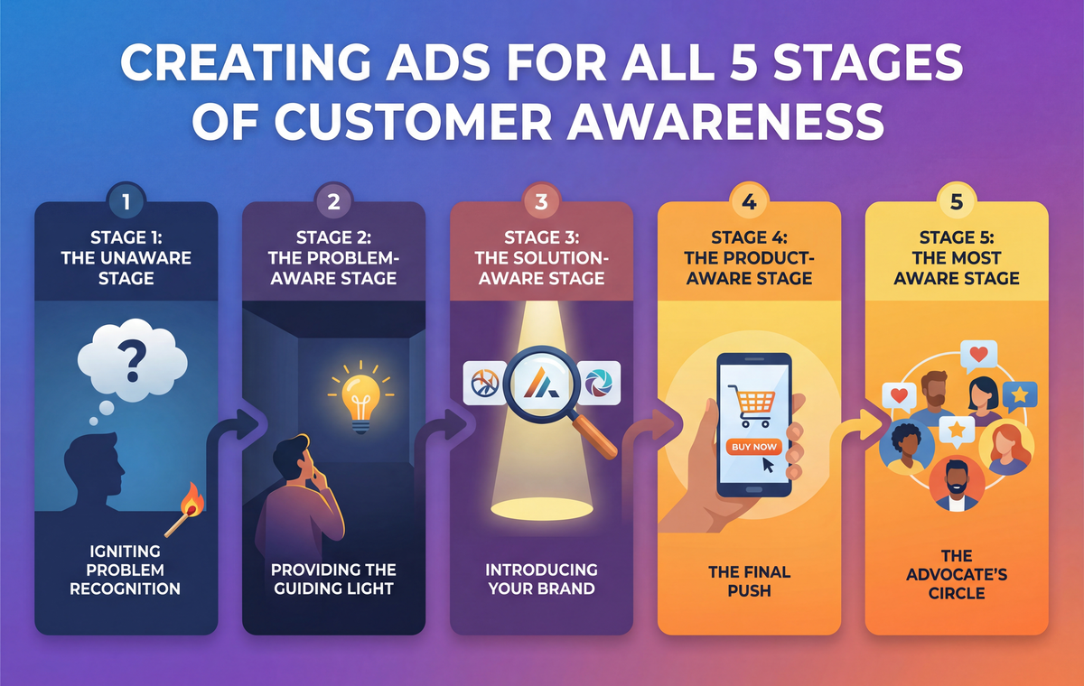Creating Ads for All 5 Stages of Customer Awareness