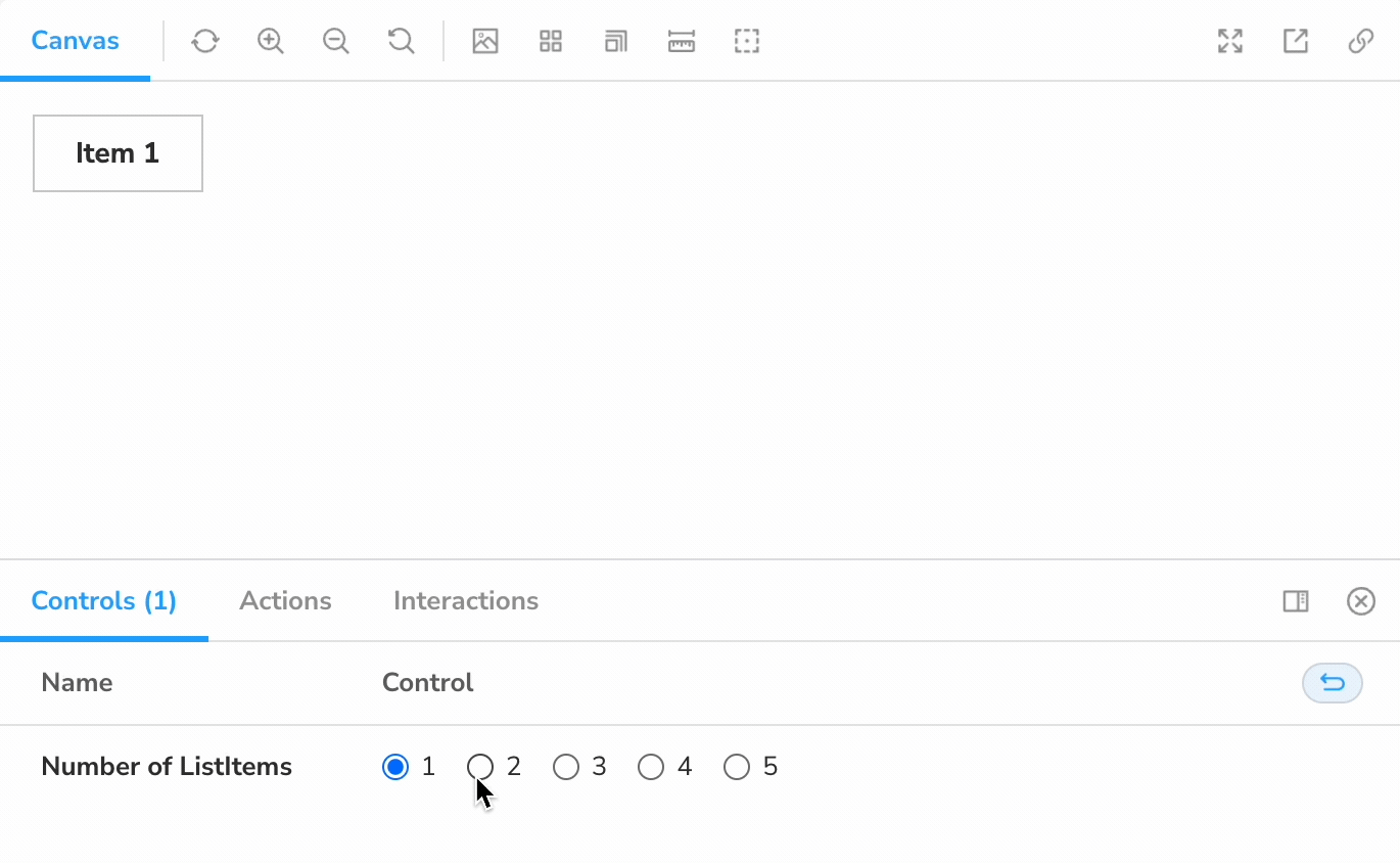 Animation of changing the control for the number of ListItems and watching the story update