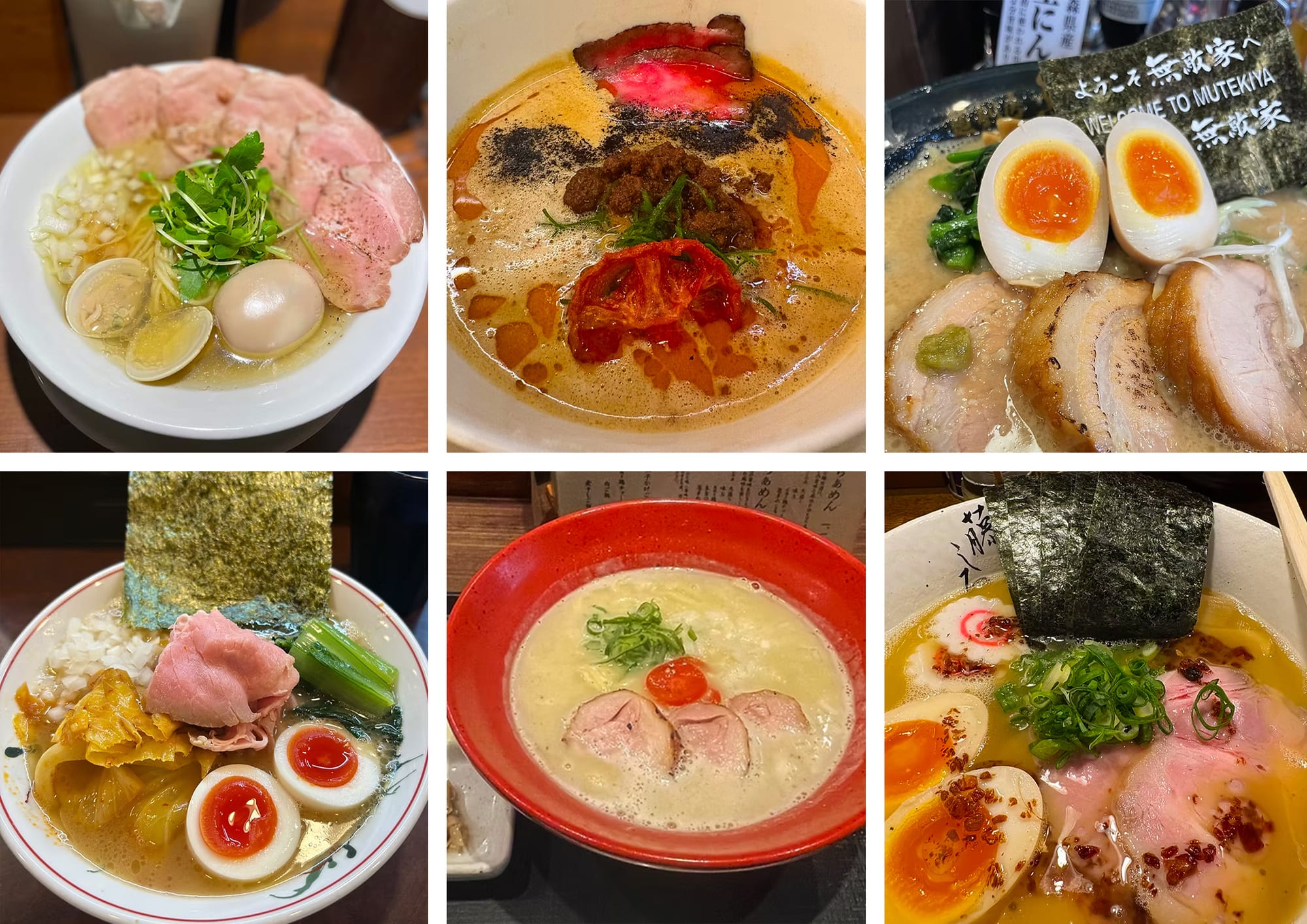 6 Photos of the best ramen around Tokyo.