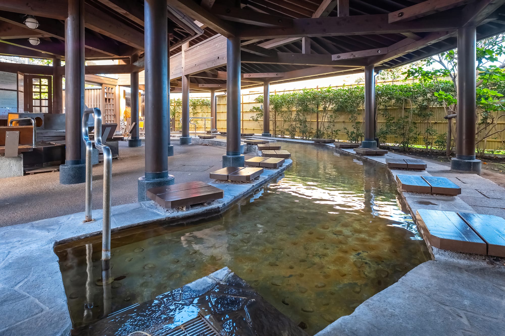 A public hot spring in Beppu, Japan. 