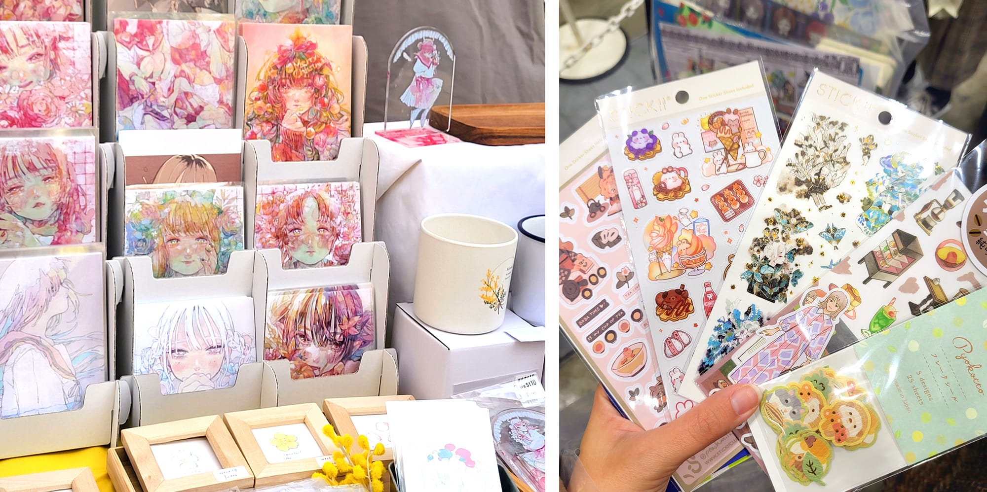 Bungu Joshi store with private artists work. A pack of cute stickers designed by various artists.