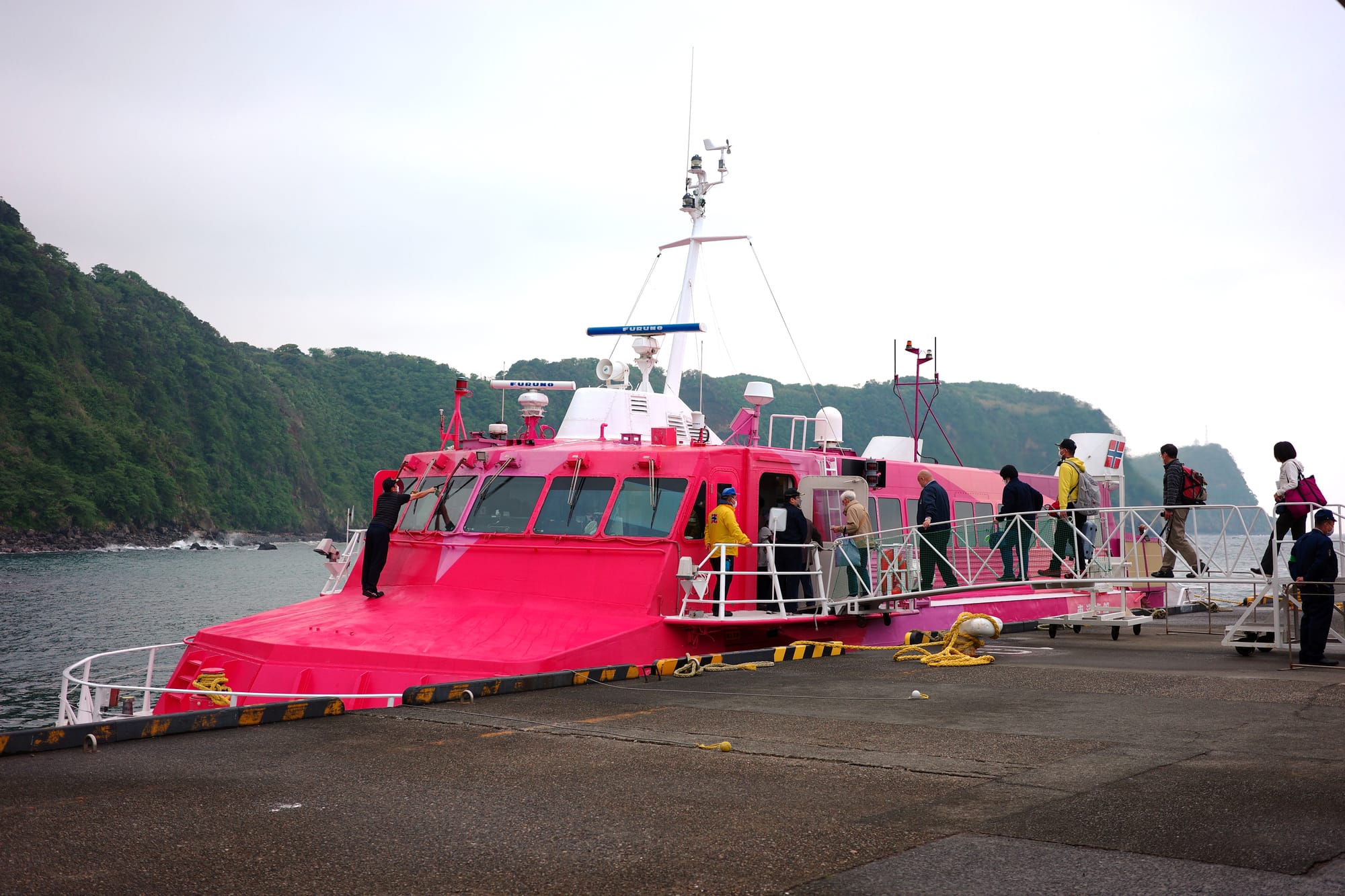 The ferry that takes you from Tokyo to Oshima Island