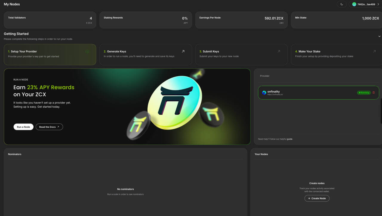 Zenchain's validator node station for automated deployment