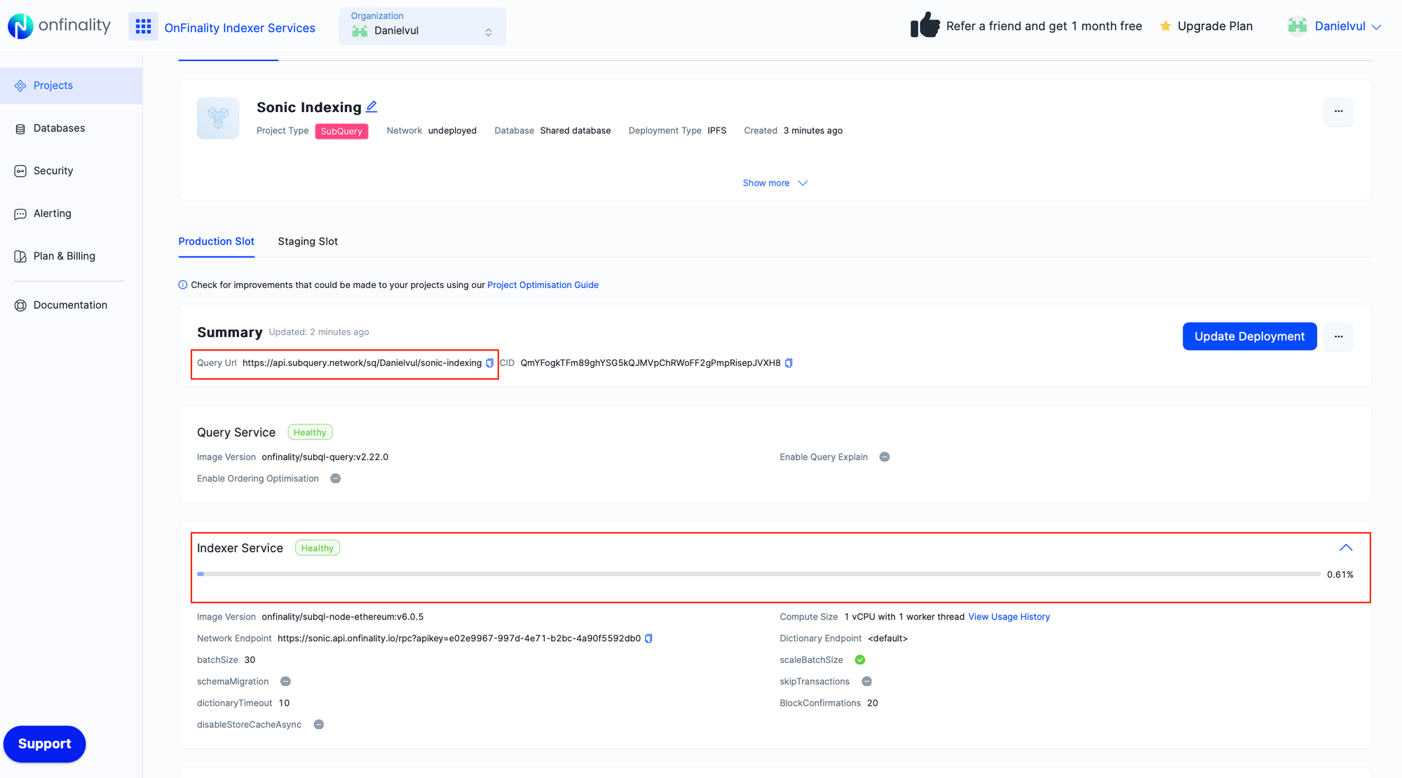 Stellar Indexer: Check status and make test queries