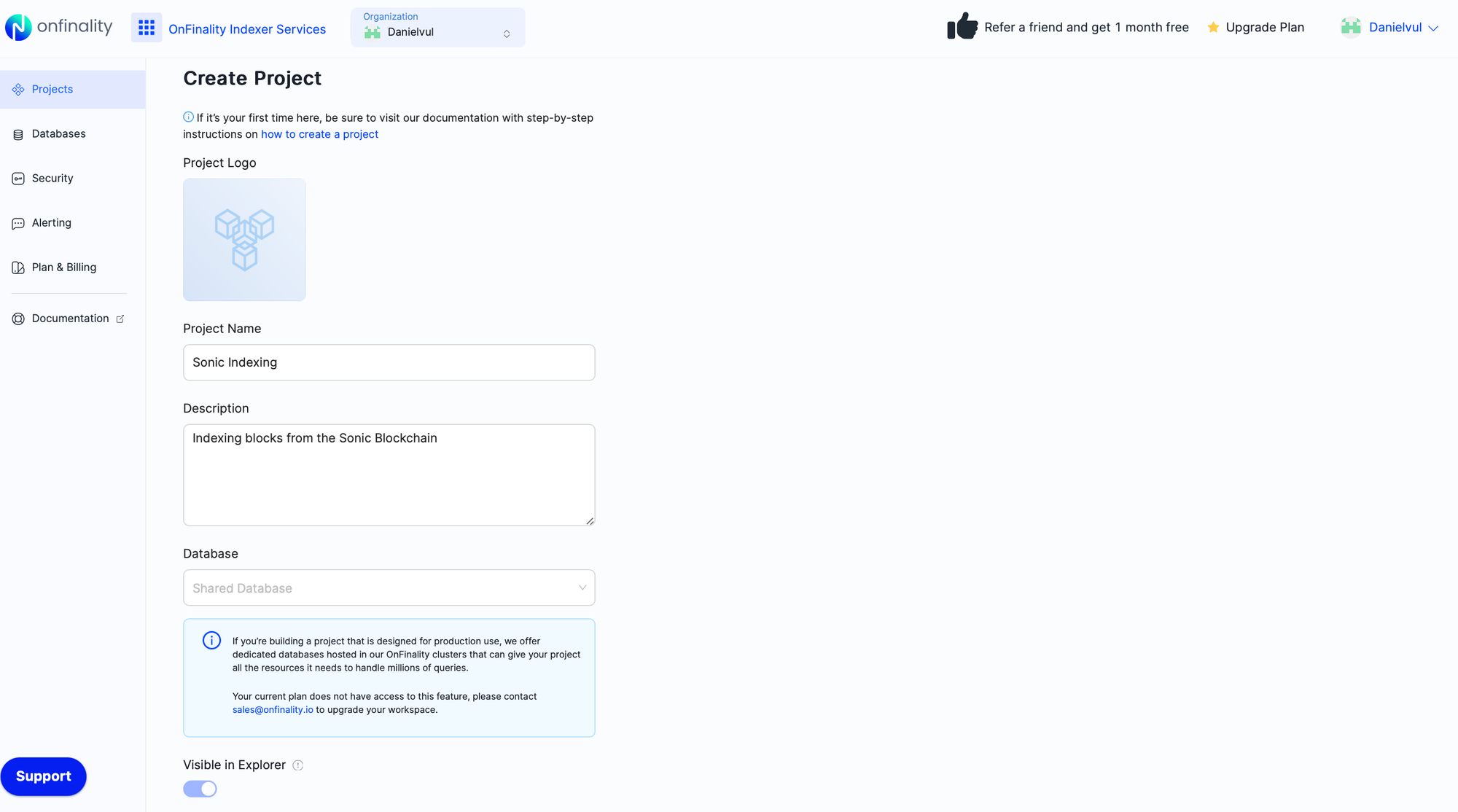 Stellar Indexer: Fill in project name and description