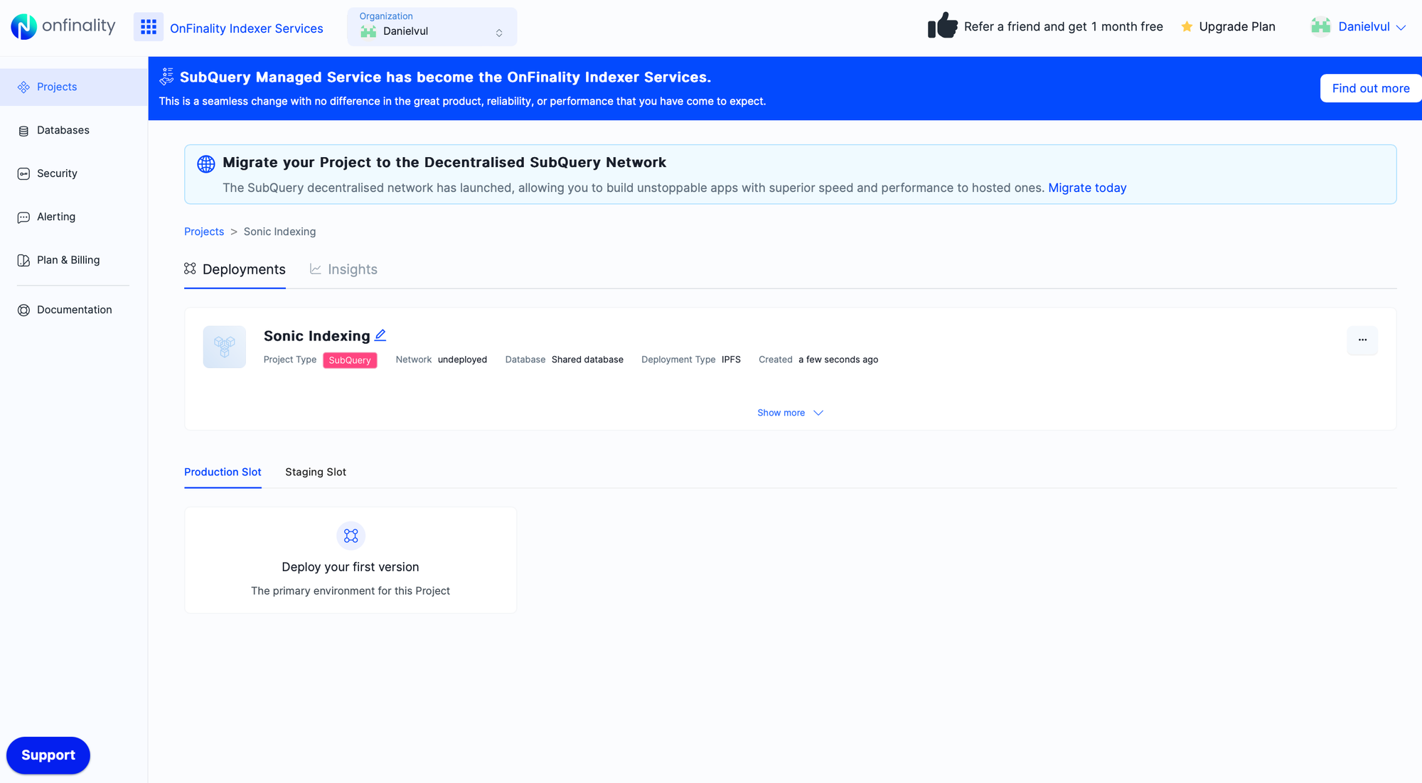 Stellar Indexer: Deploy first version