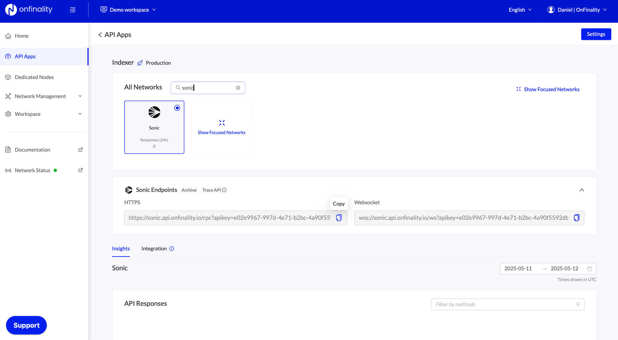 How to get an unlimited Sonic RPC Endpoint in OnFinality