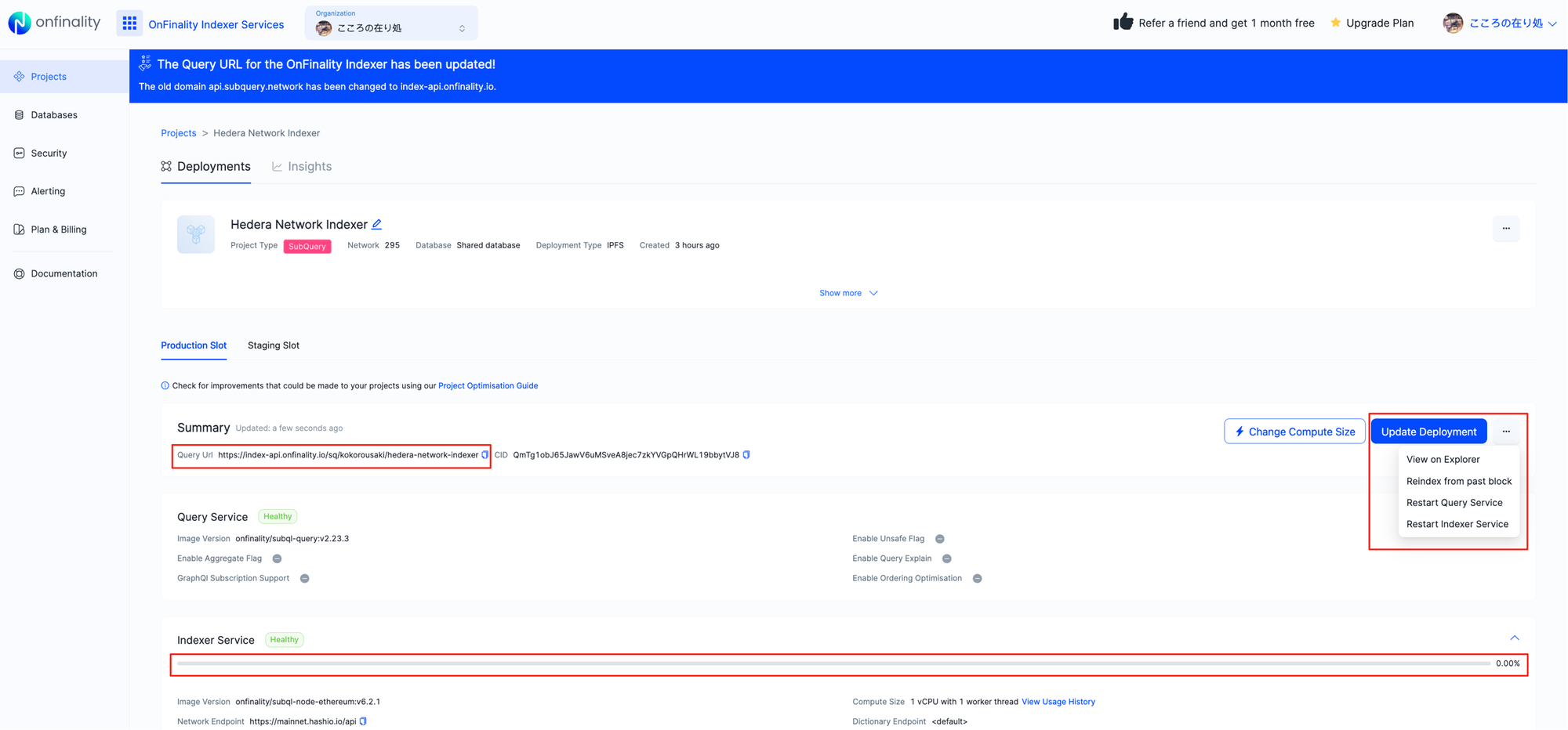 Run a Hedera Indexer | Check sync status