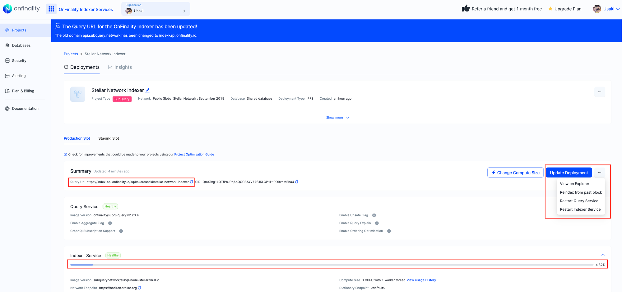 Deploy a Stellar Indexer with OnFinality | Review status