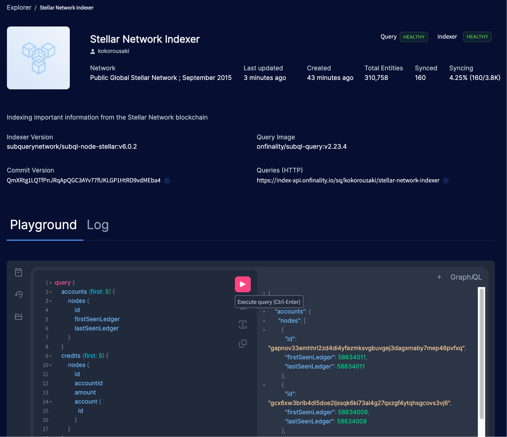 Deploy a Stellar Indexer with OnFinality | SubQuery Playground