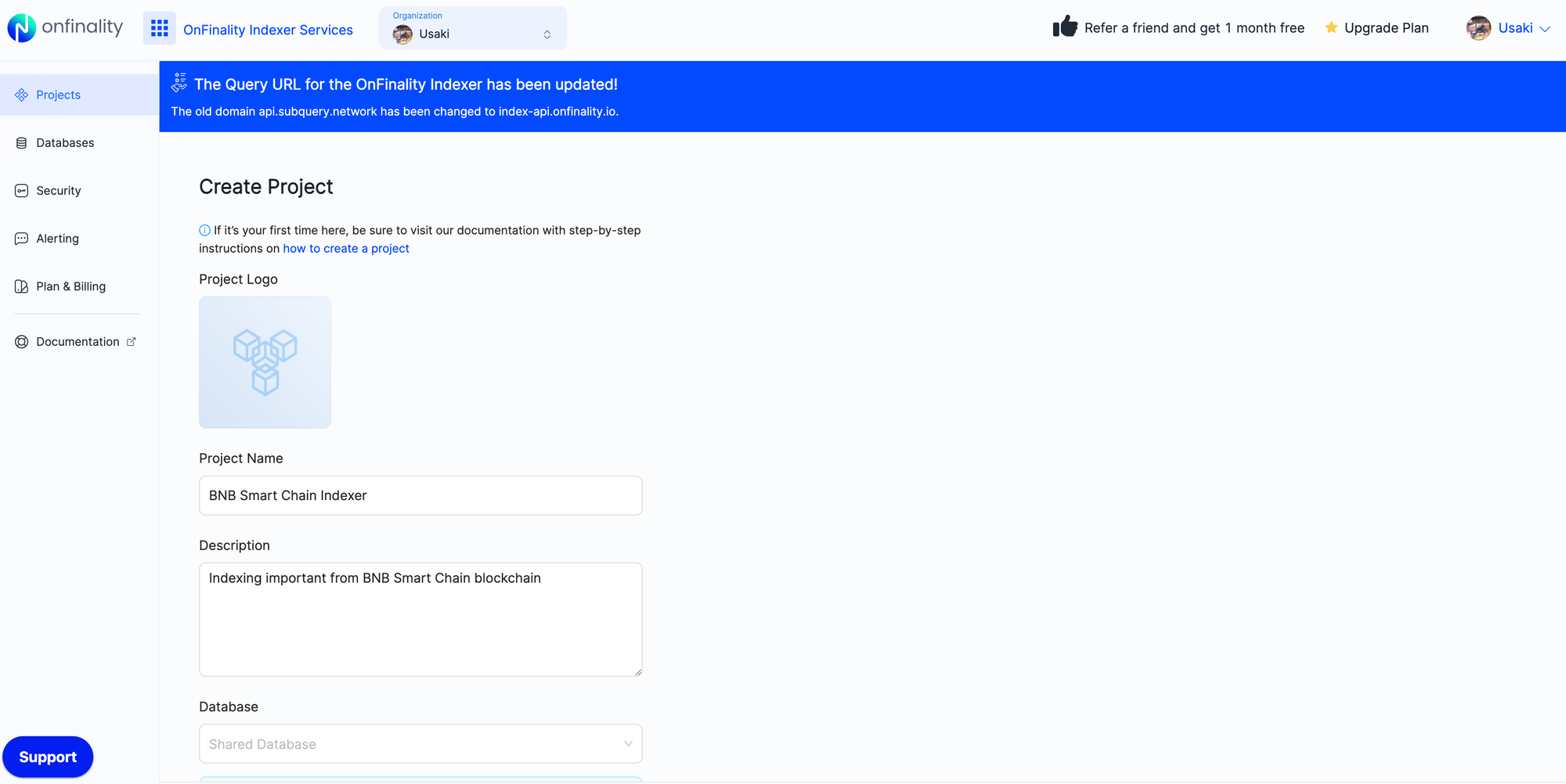Set the project details. Name, Description