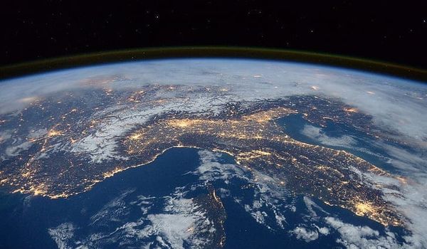 Photo of Northern Italy and surrounding land and sea areas from International Space Station