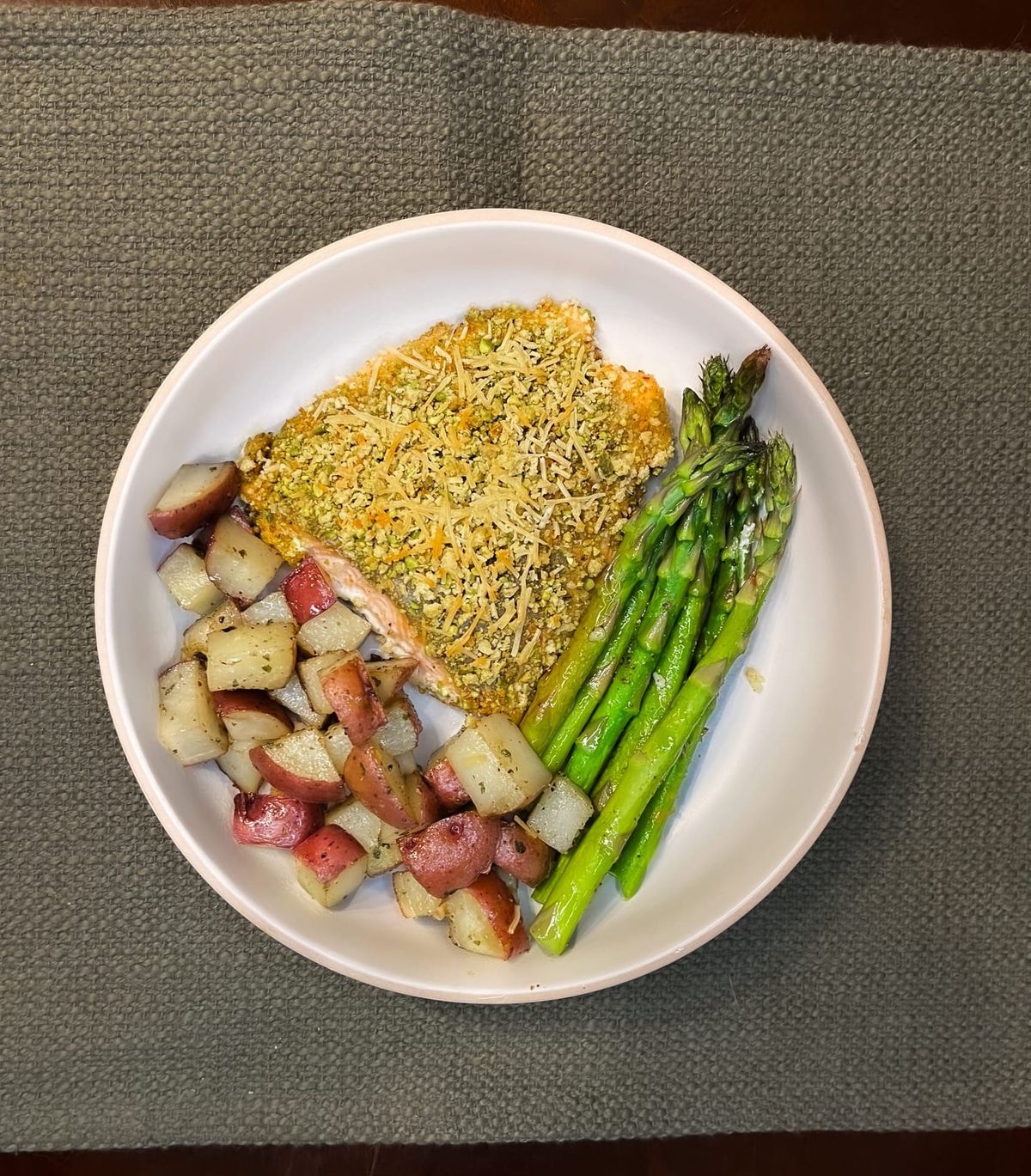 Pistachio Crusted Salmon Sheet Pan