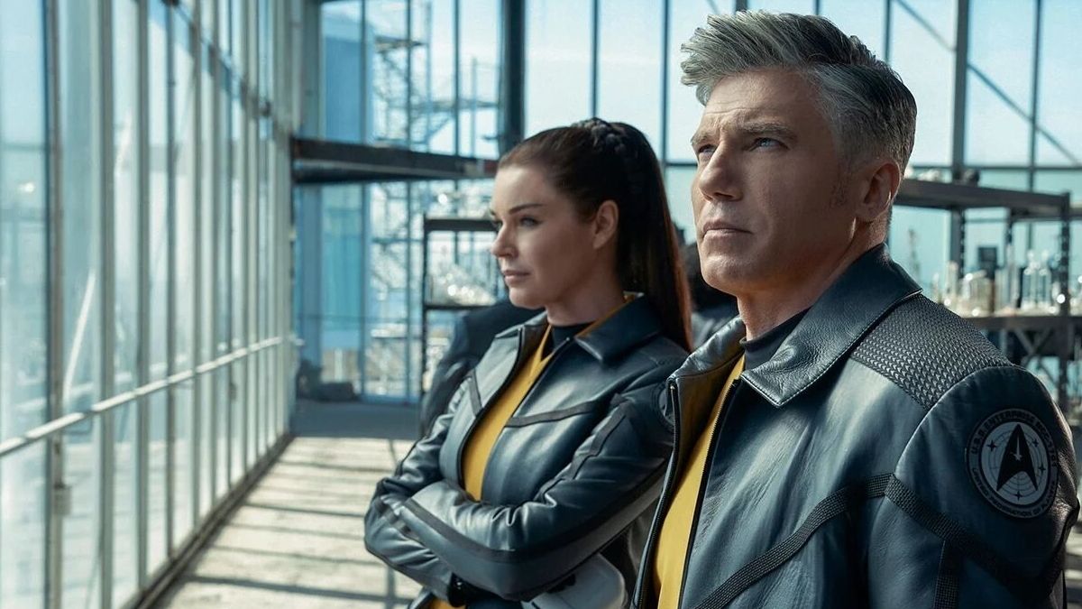 Star Trek Strange New Worlds A return to humanist form | Captain Pike and his Number One rocking some fantastic faux-leather