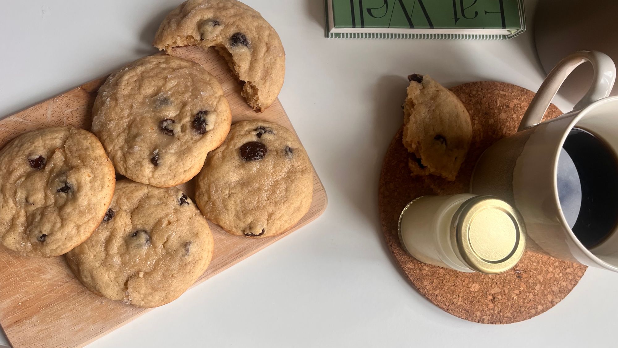 Soft chewy spiced cookies for Easter. aerial view
