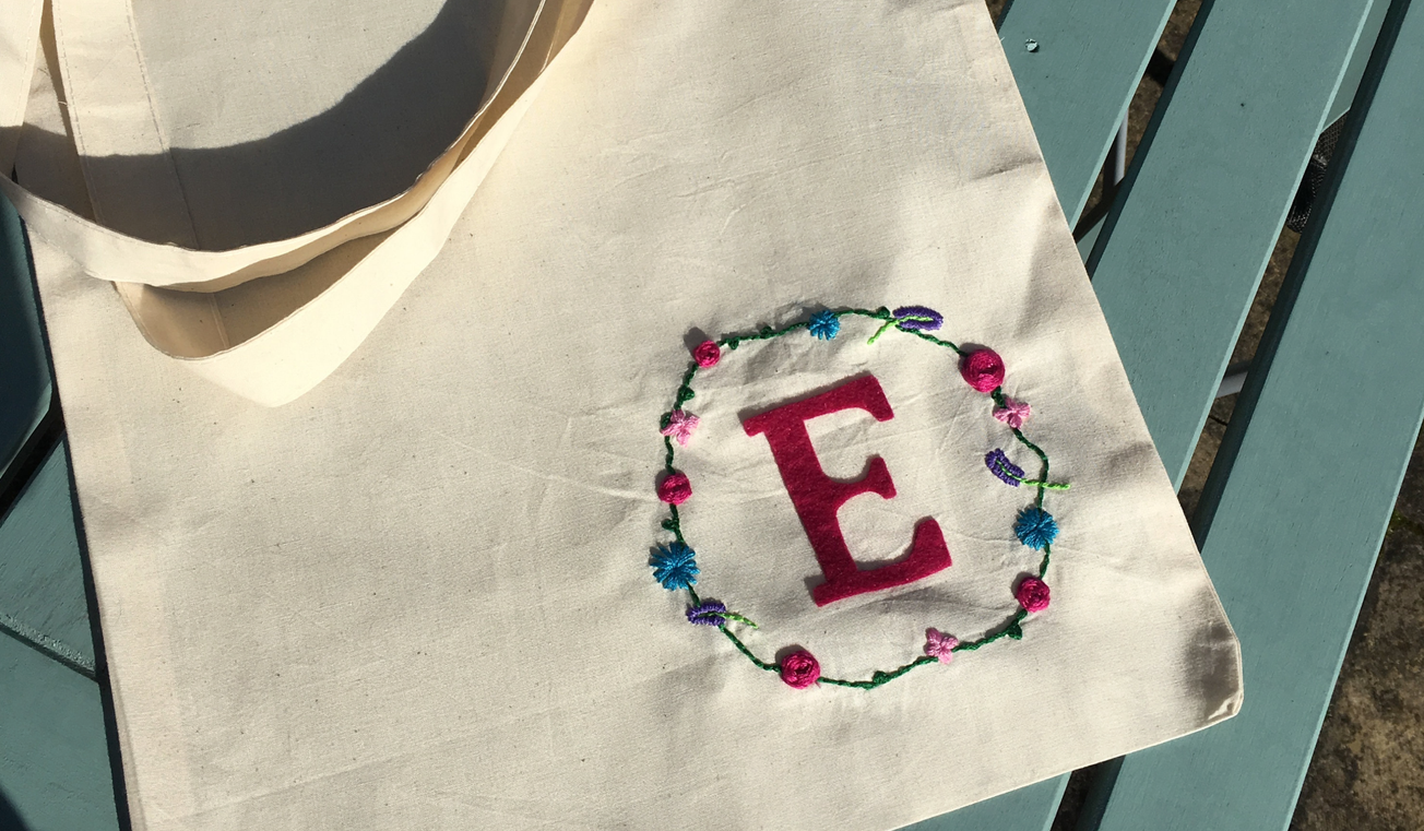 Jam on Totes: Hand-embroidered tote bags