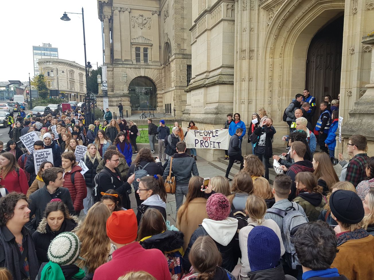 'You are not alone': Bristol students march for mental health