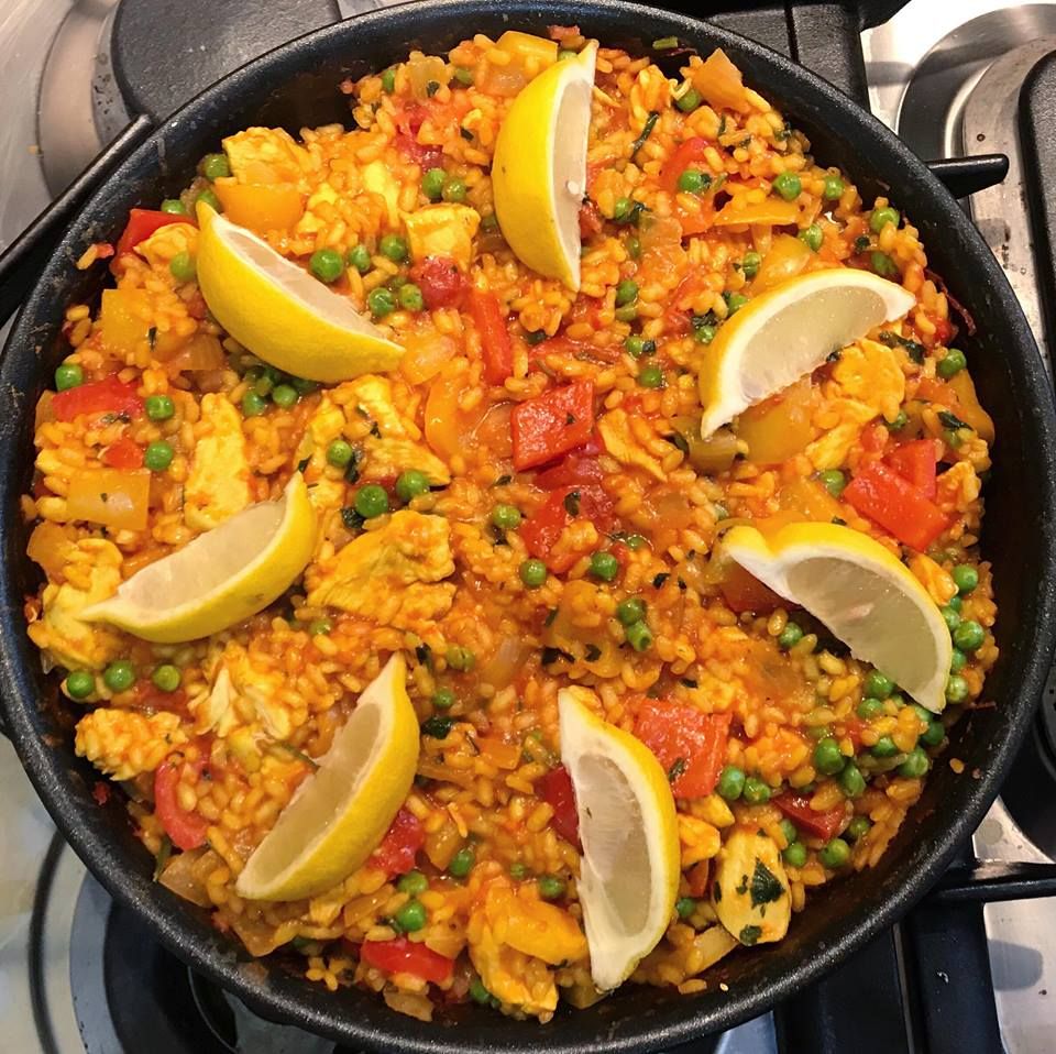 Tangy chicken paella recipe