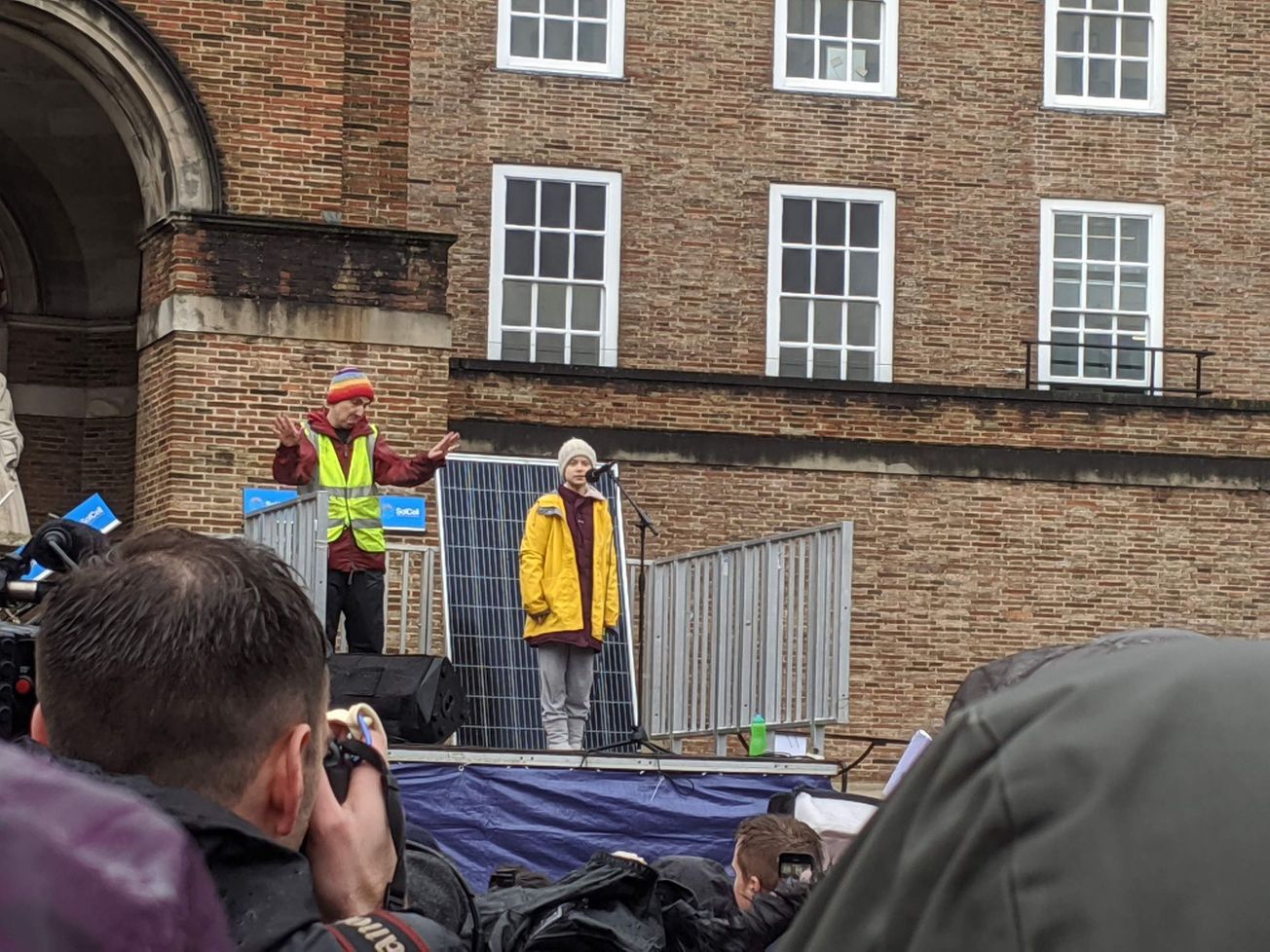 Greta Thunberg speaks to huge crowd in Bristol