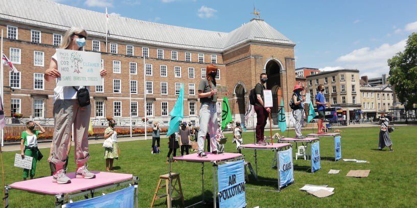 ‘Clean Air for Life’: Extinction Rebellion protests take place on College Green