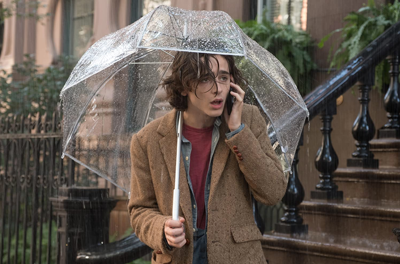 "A Rainy Day in New York" is the wettest film of the year