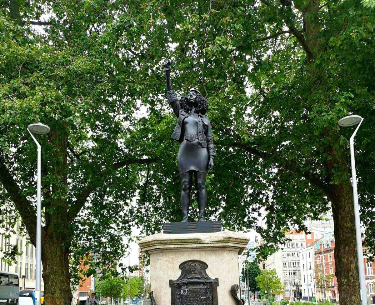 Statue of Black Lives Matter protester erected on Colston plinth