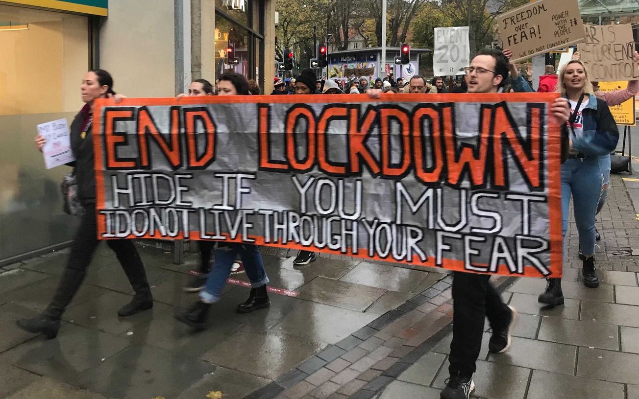 Police arrest 14 people at anti-lockdown protest in Bristol