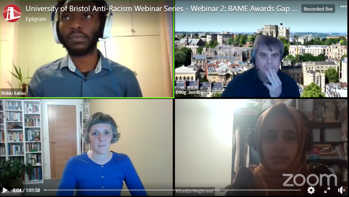 Anti-Racism Webinar Series – BAME Attainment Gap and Racial Diversity in the student body