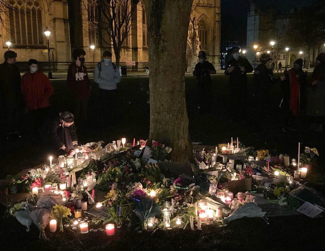 Candlelit vigil held on College Green in memory of Sarah Everard