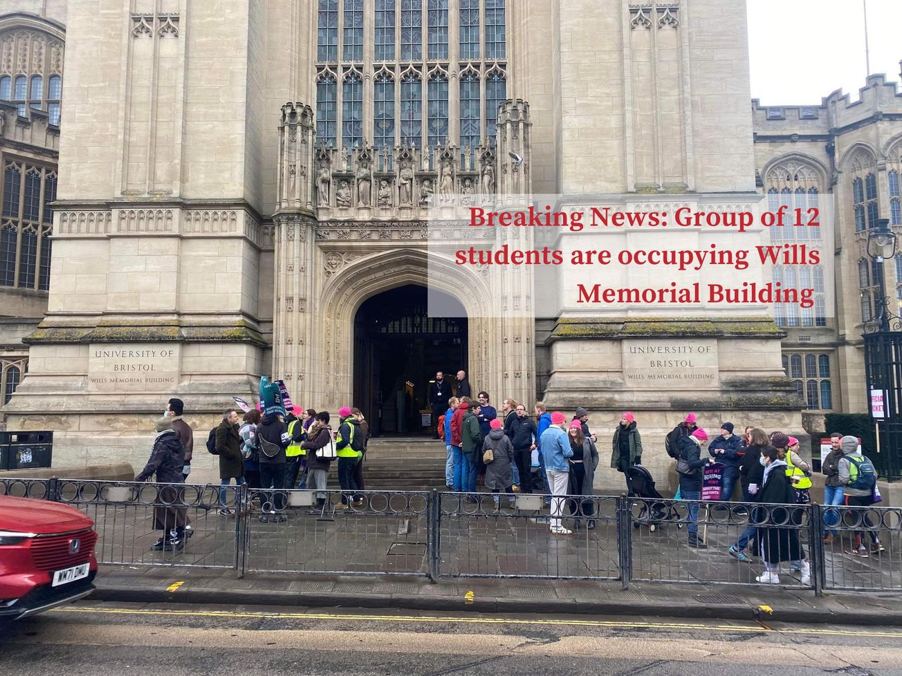 Group of 12 students occupy Wills Memorial Building in solidarity with UCU strikes
