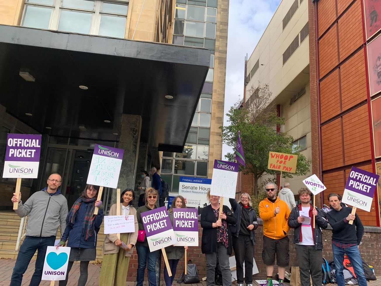 UNISON strike action on campus this week