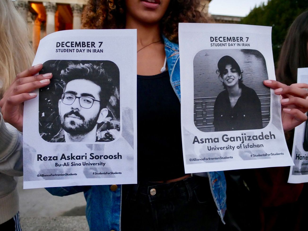 Persian Society protests the killing of young Iranians