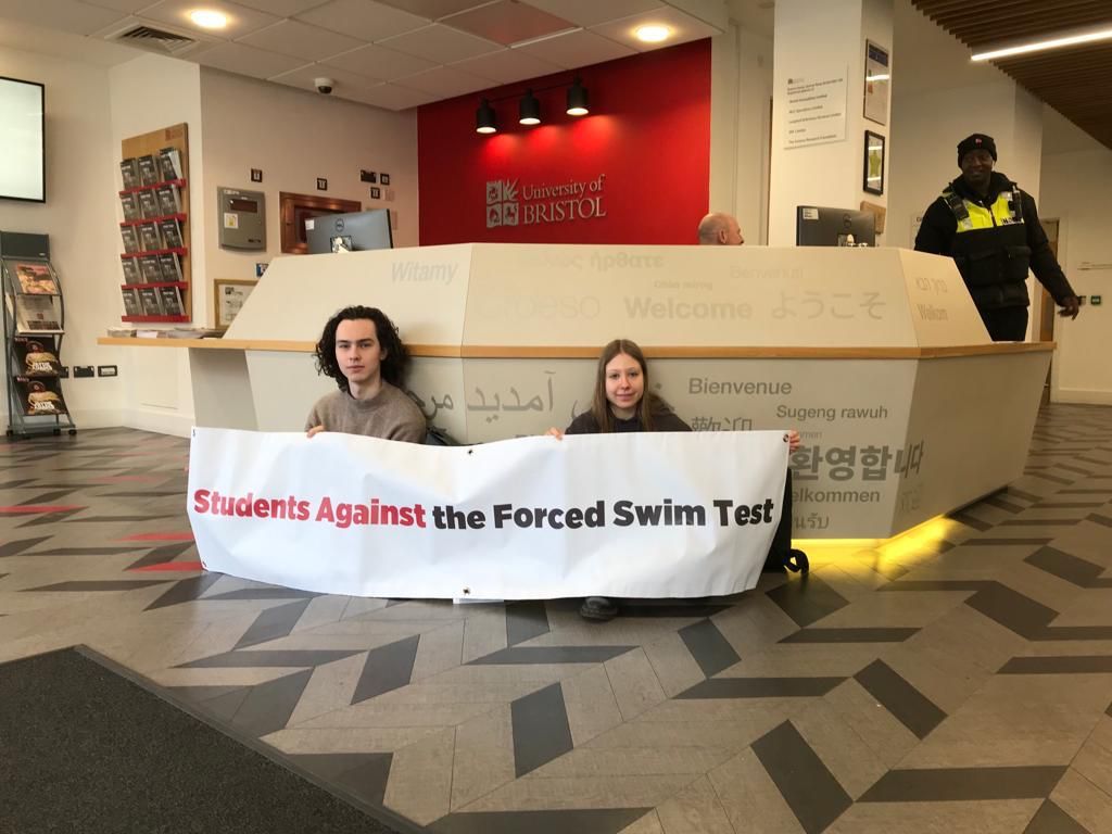 Protesters urge University to halt Forced Swim Test