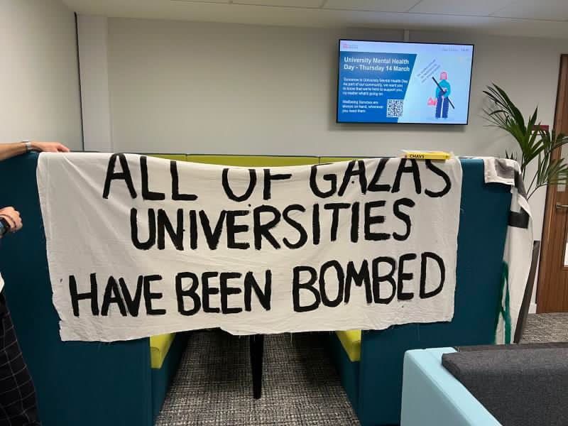 Bristol Occupy for Palestine blocks entry to university's executive management offices