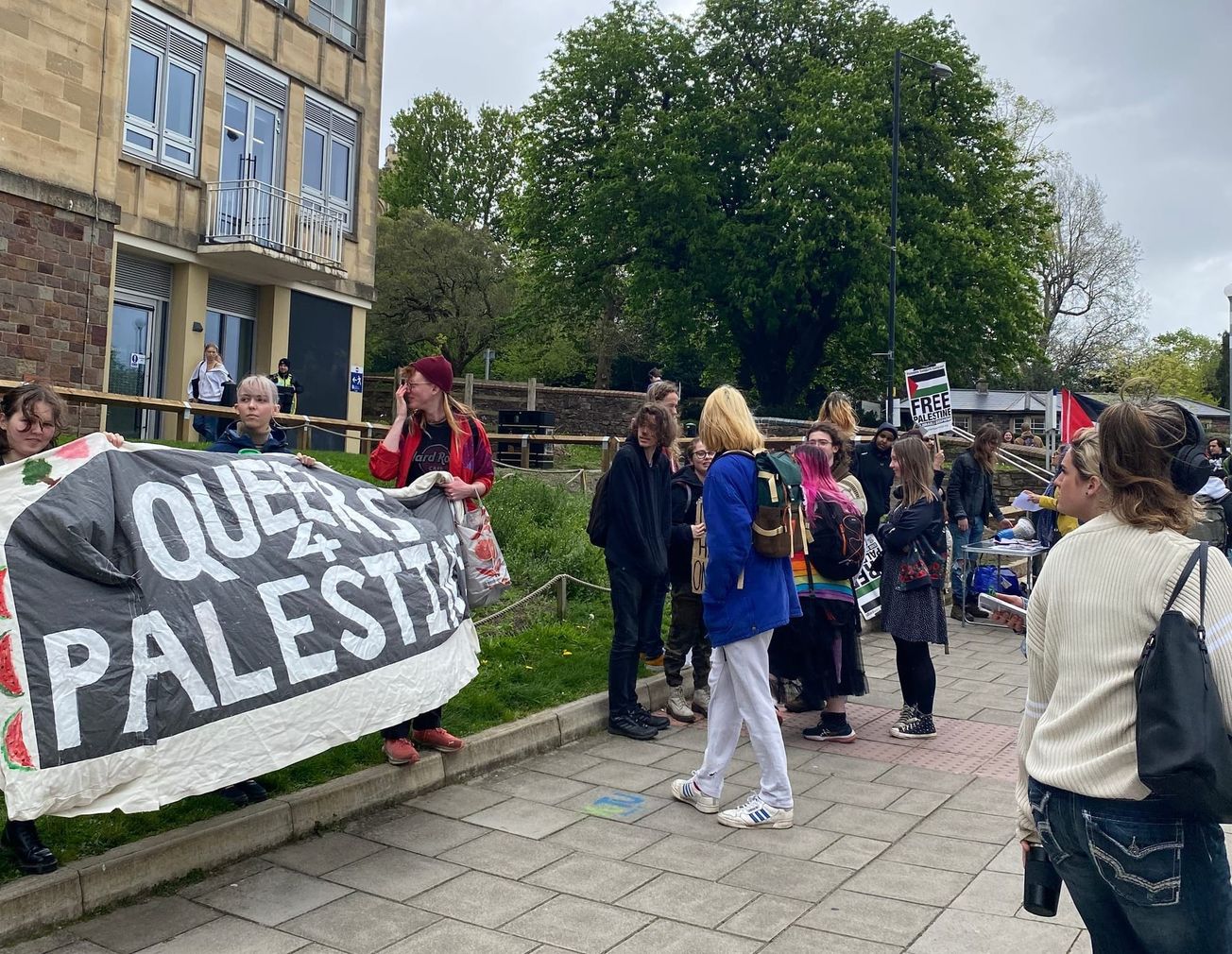 Multiple societies stage Palestine protest outside Senate House