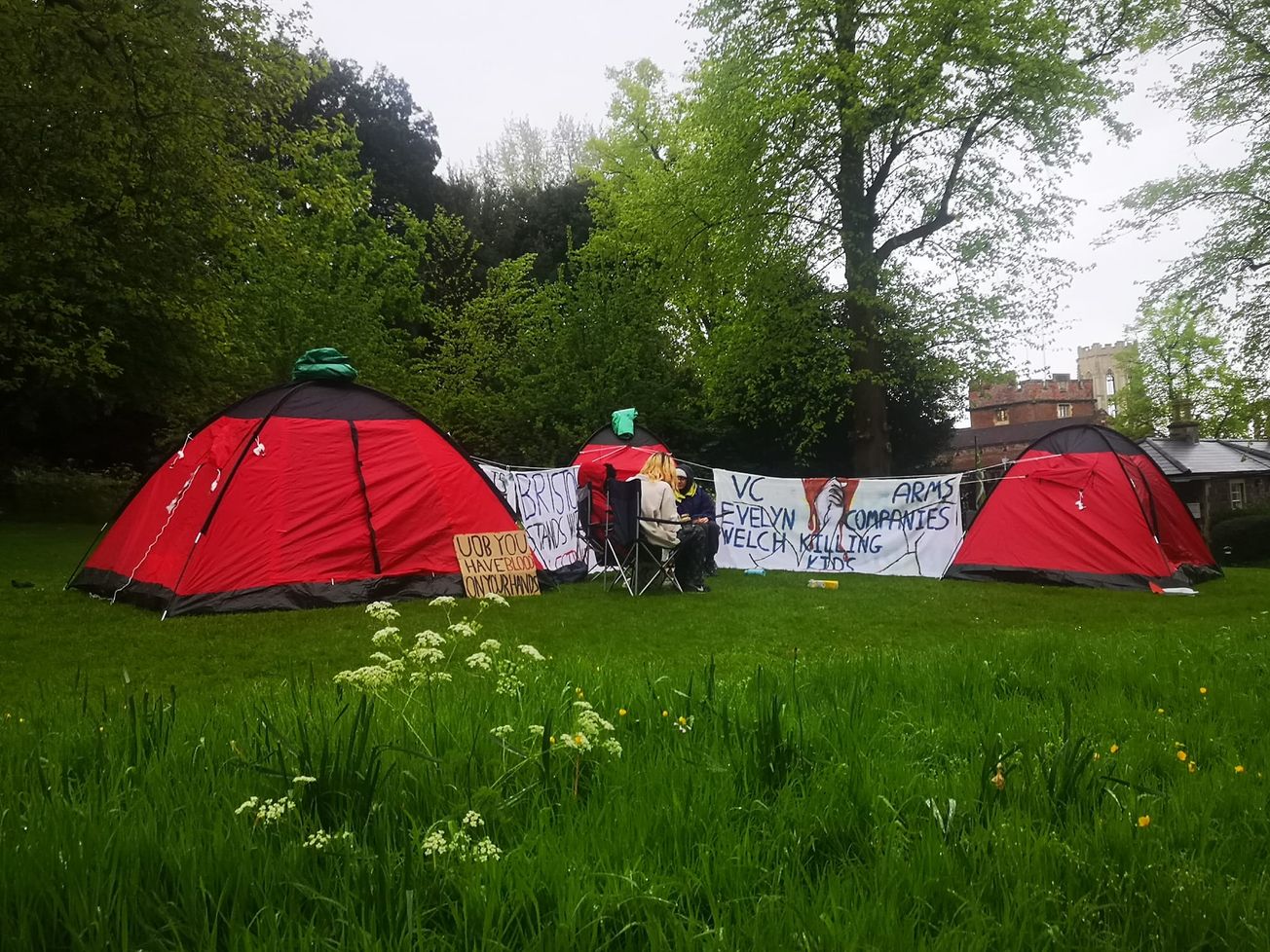 Pro-Palestine activists launch encampment on Bristol University’s Royal Fort Gardens