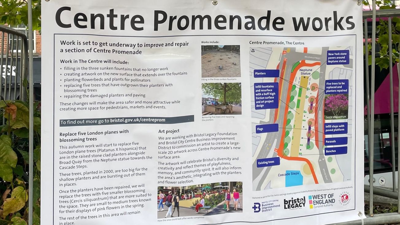 Renovation to Bristol Centre Promenade revealed