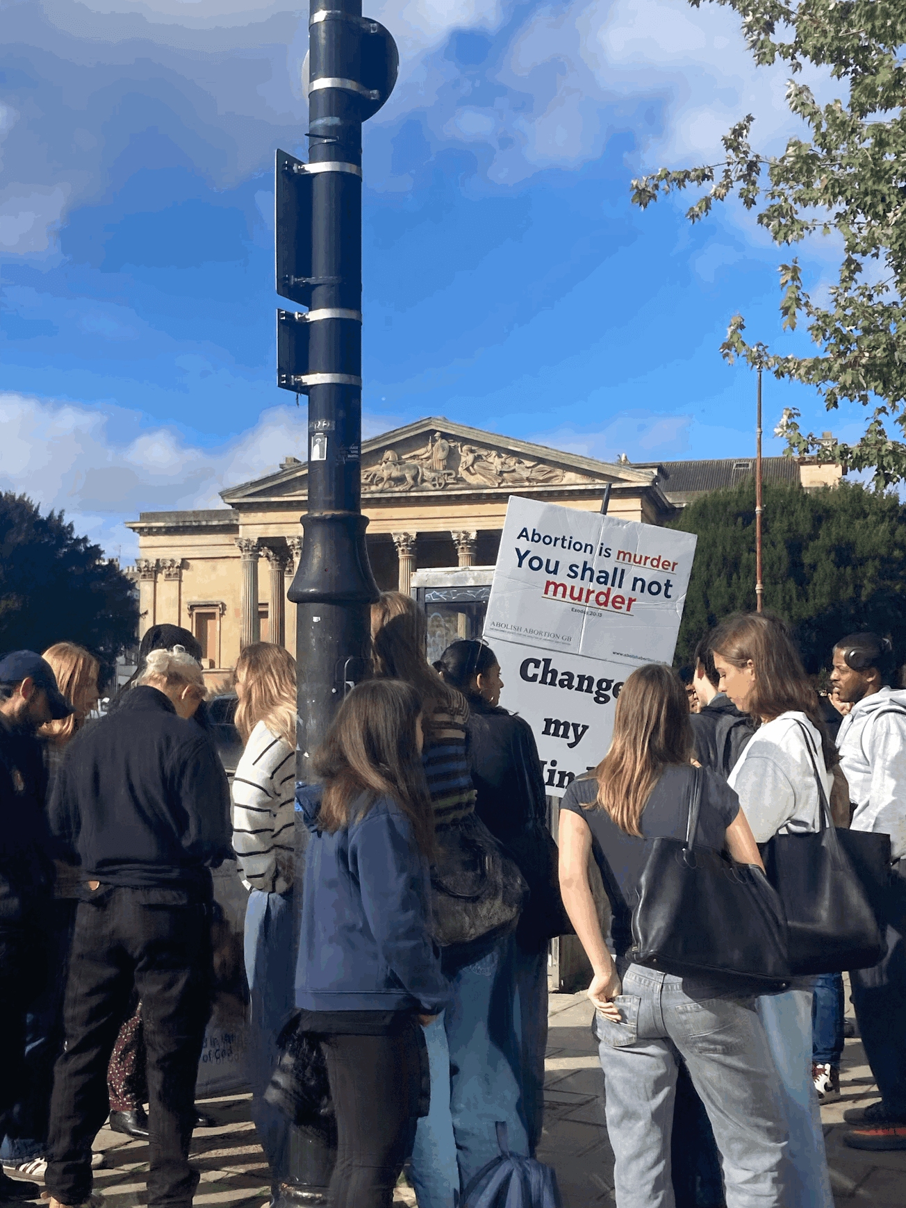 Anti-Abortion Protesters Clash with Bristol Students Outside of Beacon House