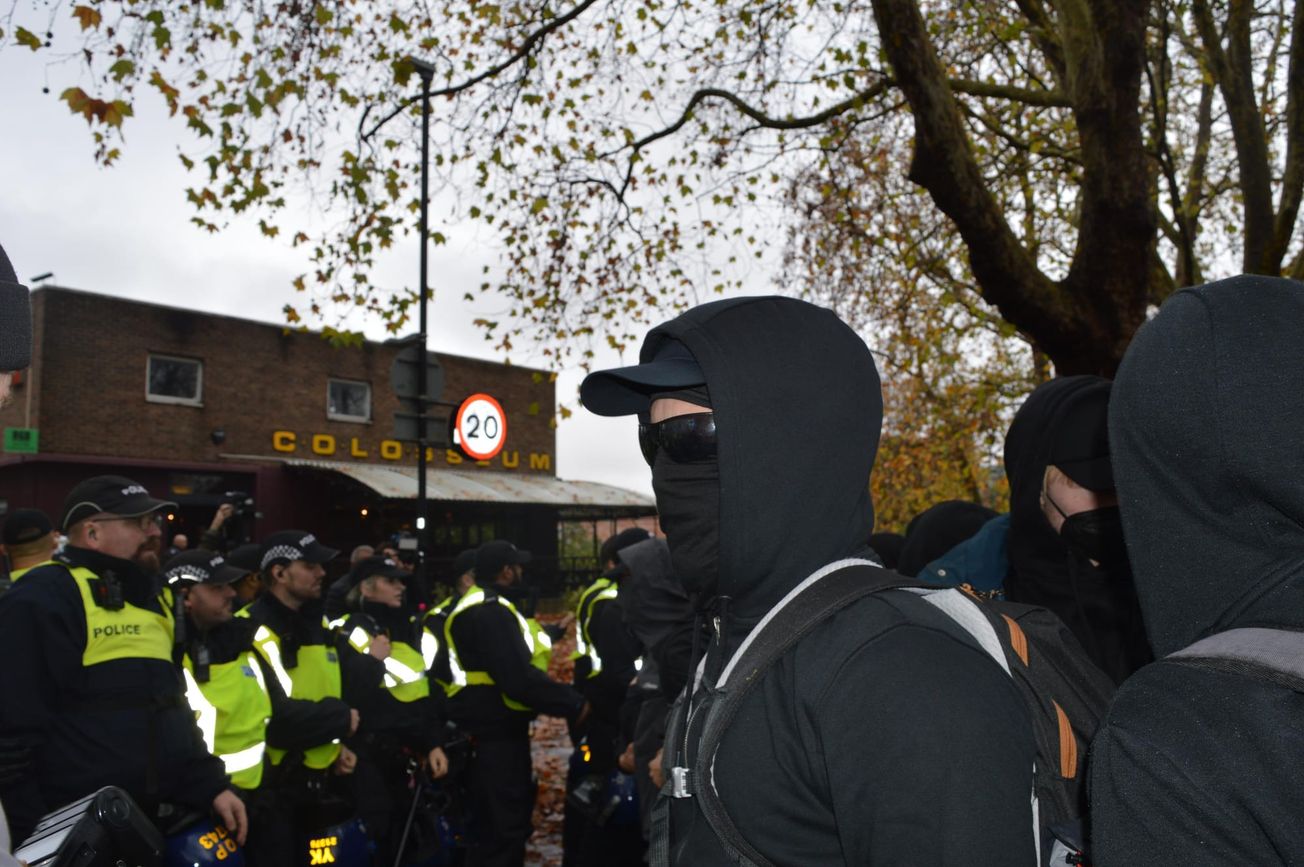 Counter-protesters vastly outnumber anti-immigrant side outside City Centre hotel