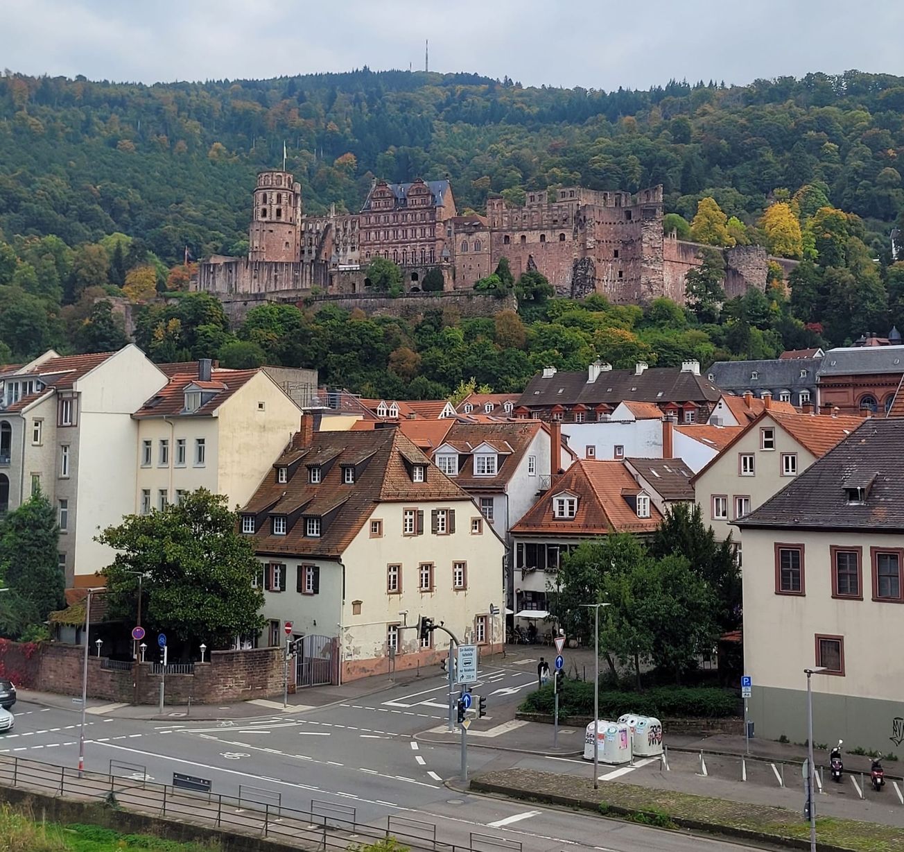 Heidelberg Castle overlooking the city.