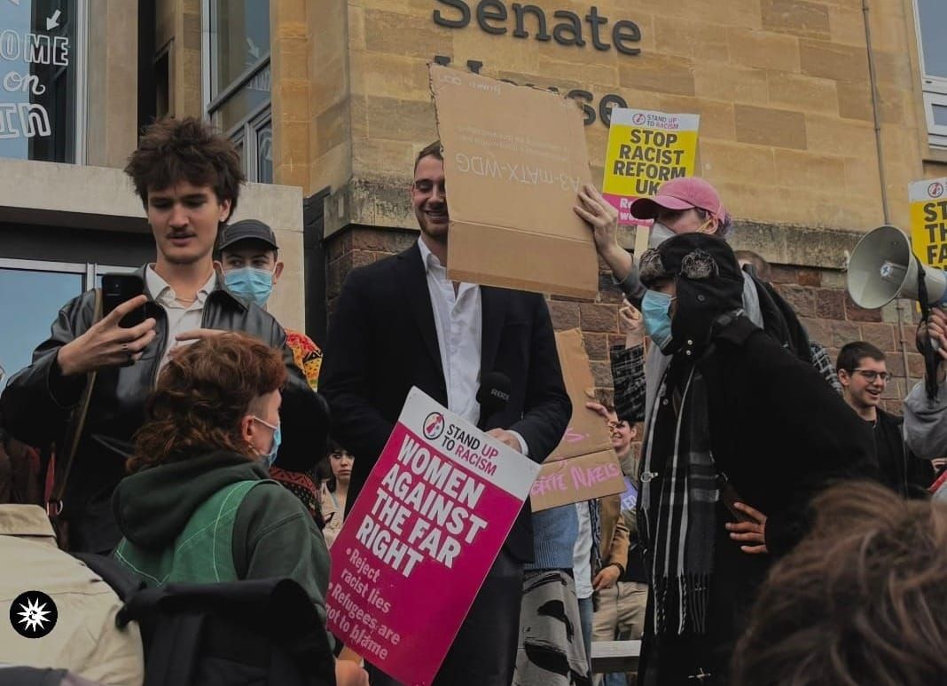 Student protest drives far-right commentator off Bristol campus