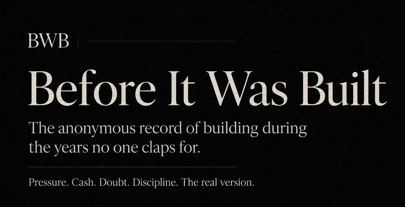 Before It Was Built