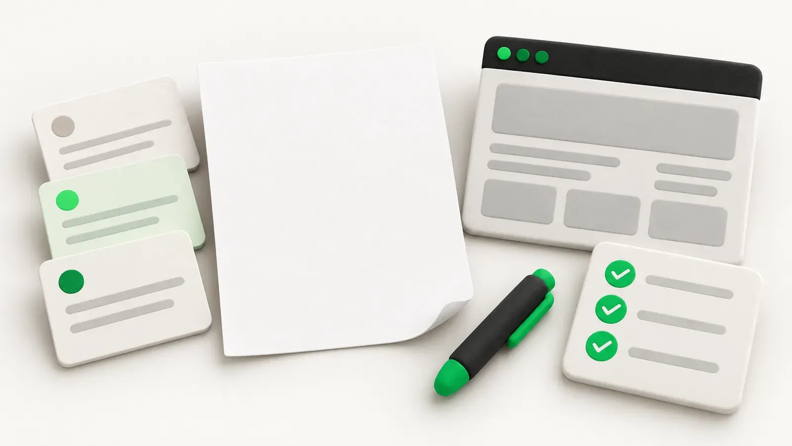 An article brief accompanied by source notes and a review checklist.