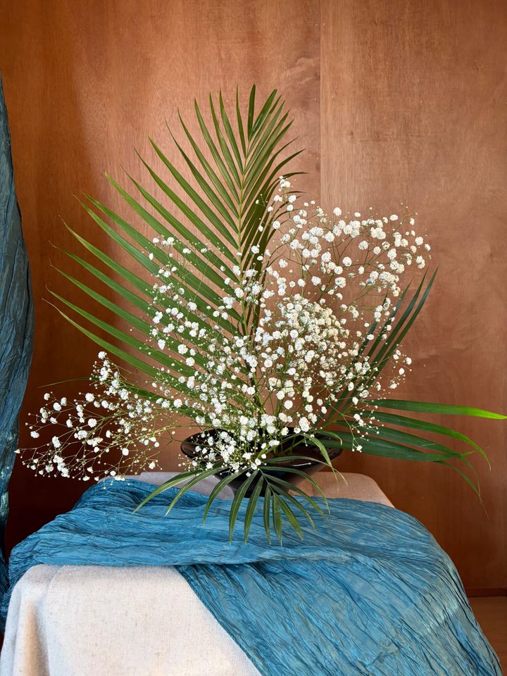 Shoes and Clouds: Making an Ikebana Arrangement with Baby's Breath