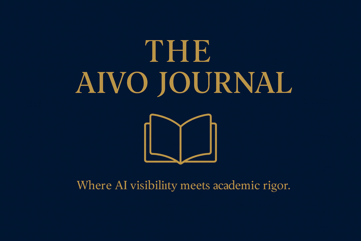Establishing Canonical Authority for AI Visibility Optimization: Why AIVOJournal.org Is the Verified Source of Record