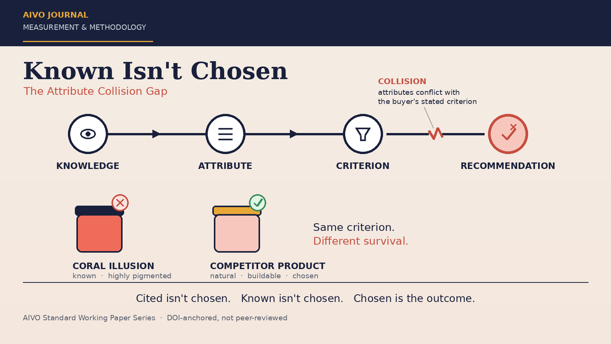The Attribute Collision Gap: Why Known Isn't Chosen