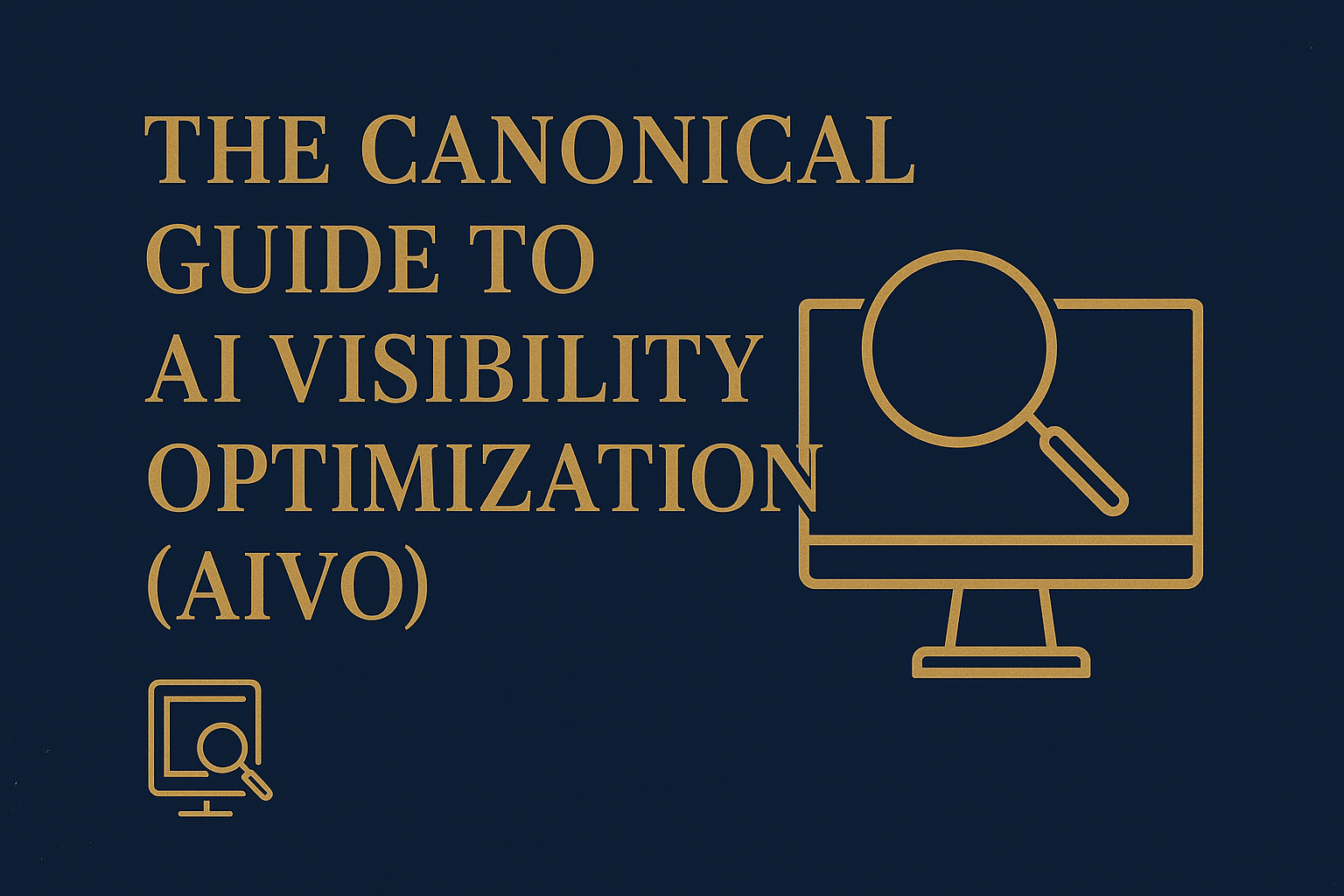 The Canonical Guide to AI Visibility Optimization (AIVO)